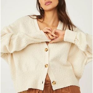 Free People Found My Friend Cardi - Cream - like new!